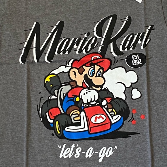Boy Super Mario Mario Kart Let's a go boy T-shirt - Picture 2 of 3